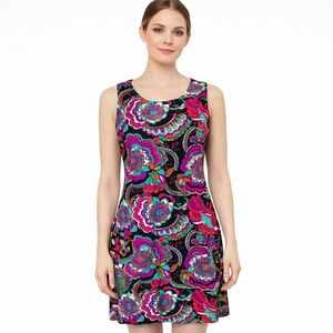 Jude Connally Beth Multicolored Floral Paisley Sheath Dress Size Small Preppy